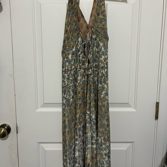 Silky Feminine Gorgeous Bohemian Versatile Dress Medium Colorful w/Wild Flowers - Picture 5 of 7